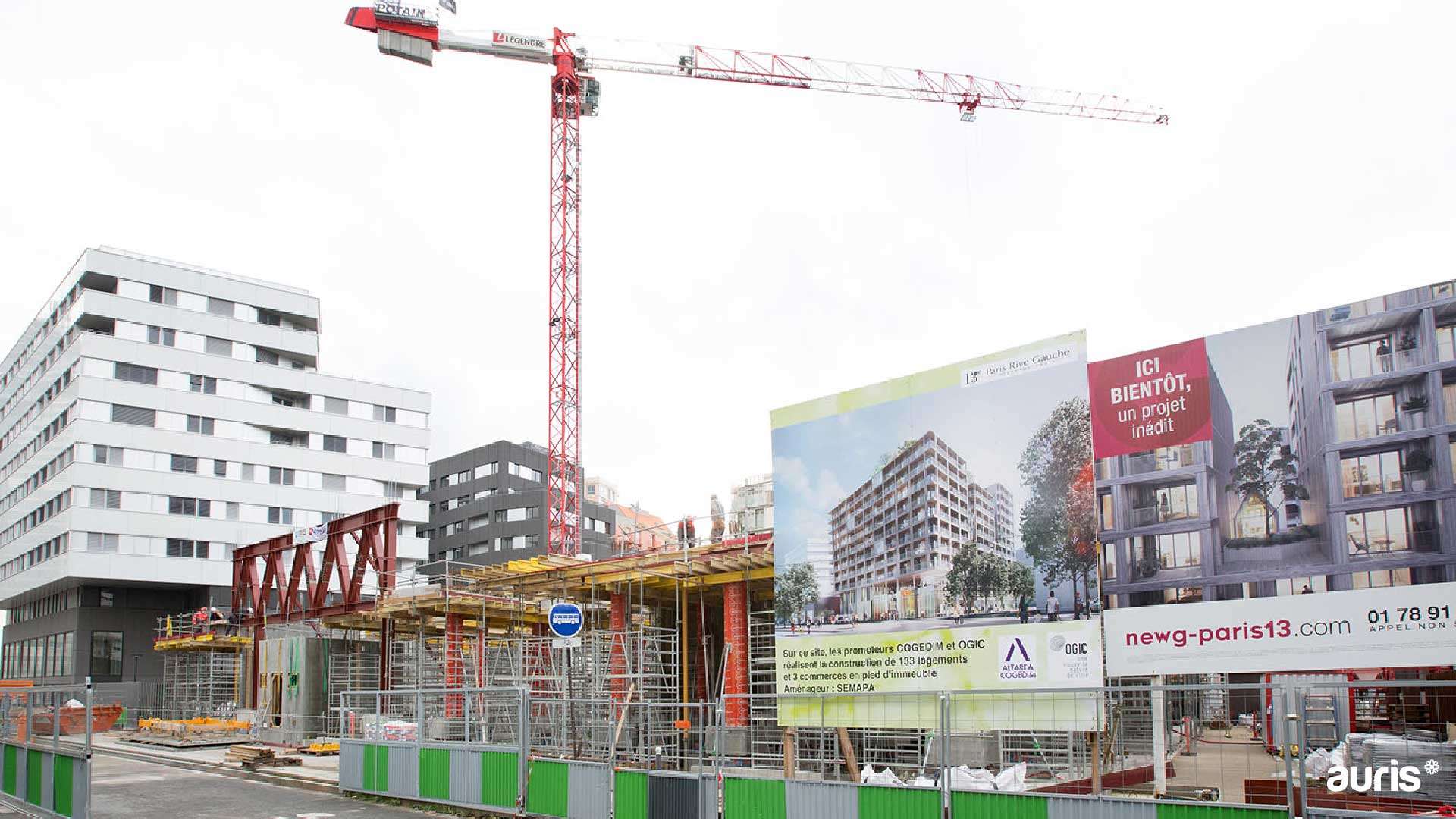 Chantier d’un projet immobilier neuf en milieu urbain - Auris accompagnement promoteur immobilier