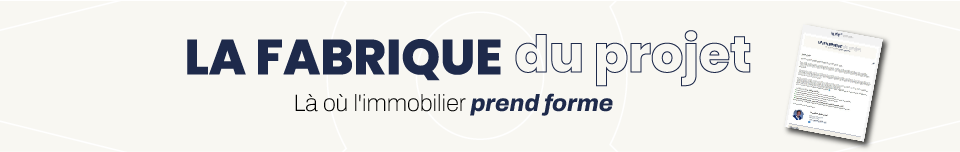 auris-header-la-fabrique-du-projet-newsletter Bannière de la newsletter Auris intitulée "La Fabrique du projet", avec le slogan "Là où l'immobilier prend forme" et un aperçu de la lettre d'information à droite.